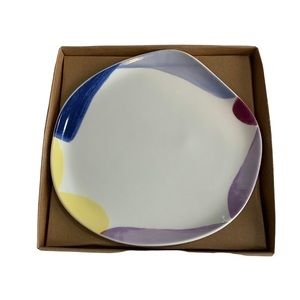 Fringe Studio Canv Blue Edge Abstract Design Trinket Tray Catch All Dish‎ Plate.